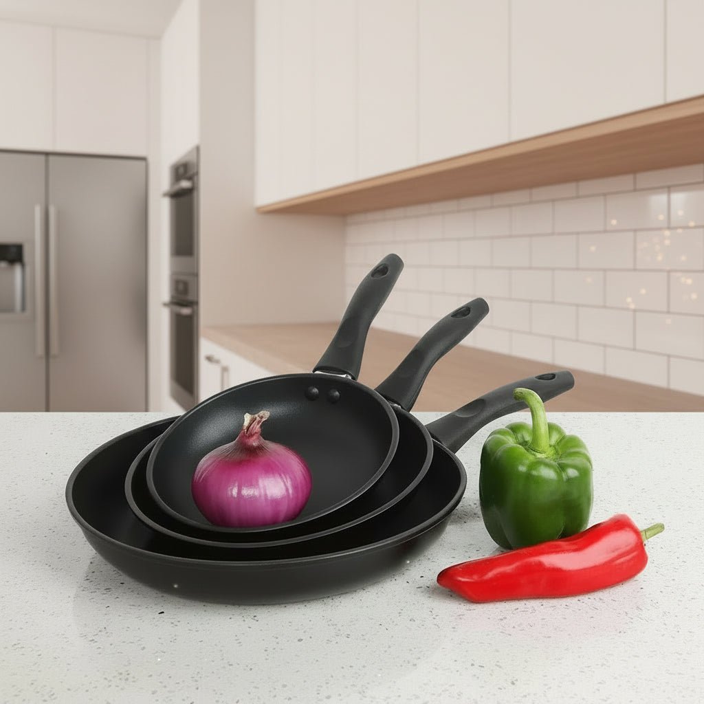 COOLTOUCH PAN – 3-piece Non-stick Pan Set for Effortless Everyday Cooking