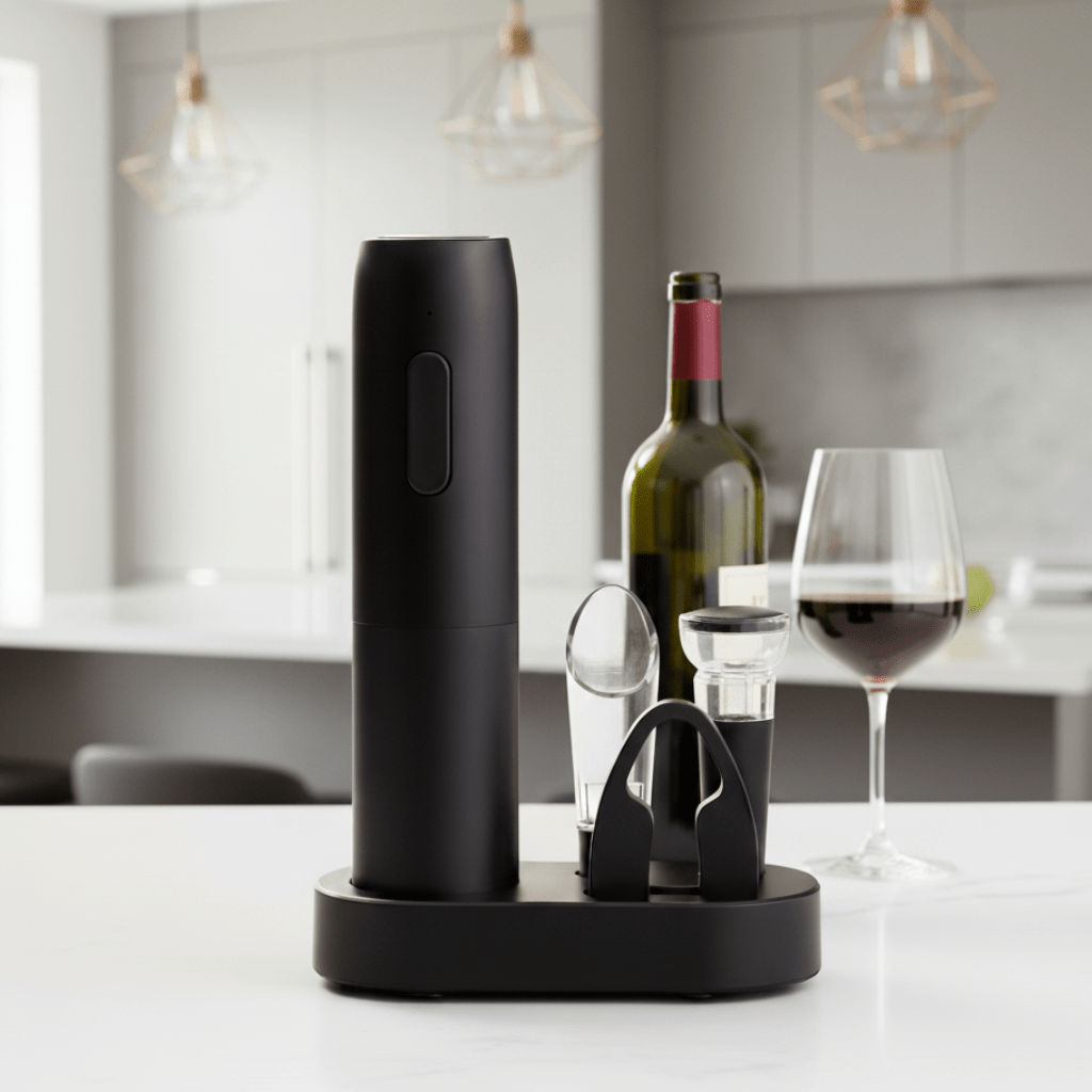 WINEWISE – Automatic Rechargeable Wine Opener Set for Effortless Opening