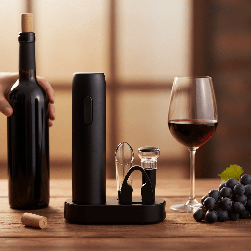 WINEWISE – Automatic Rechargeable Wine Opener Set for Effortless Opening