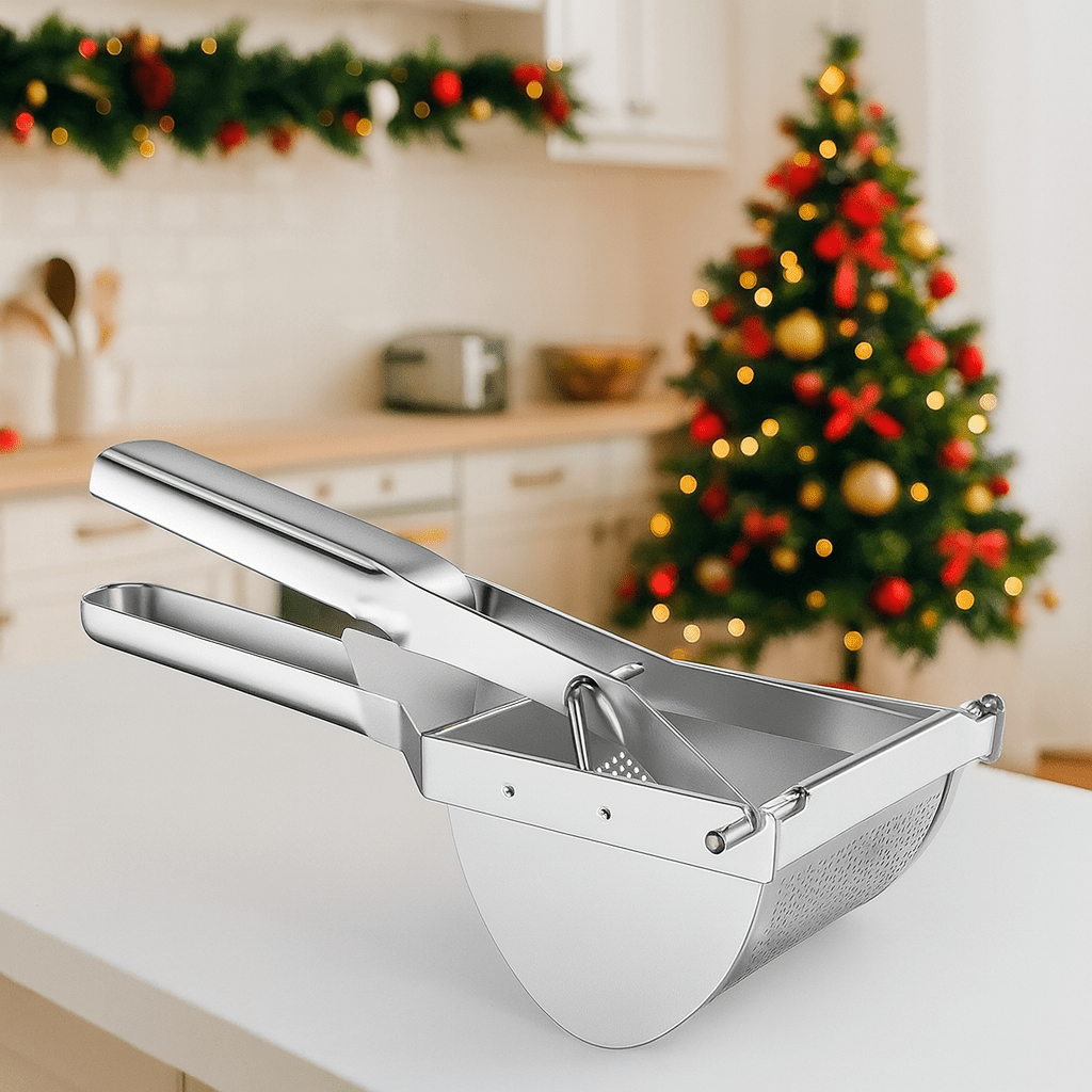 MELLOWPRESS – High-performance stainless steel potato press for baby food & fruit