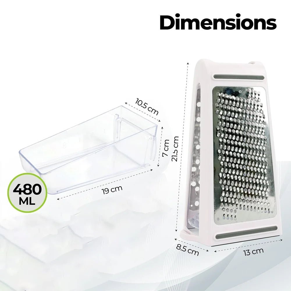 GRIND FORCE – Double-sided stainless steel grater for effortless kitchen preparation
