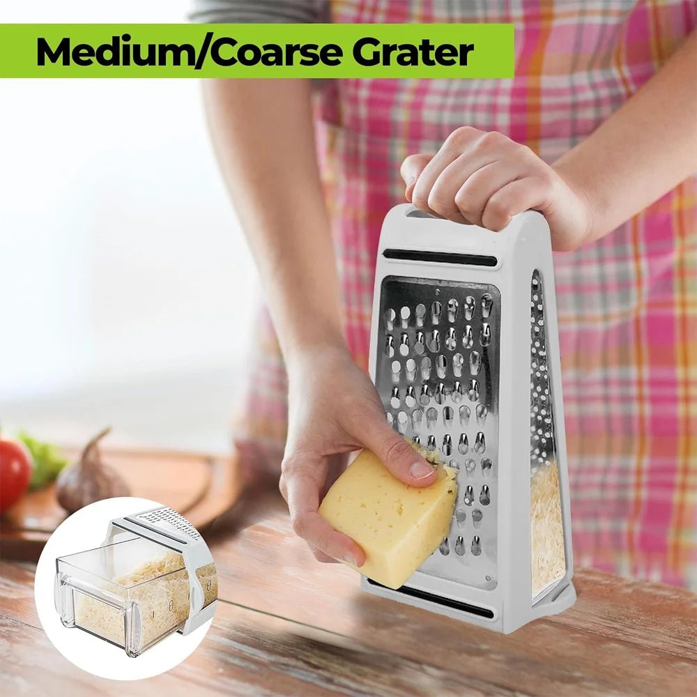 GRIND FORCE – Double-sided stainless steel grater for effortless kitchen preparation