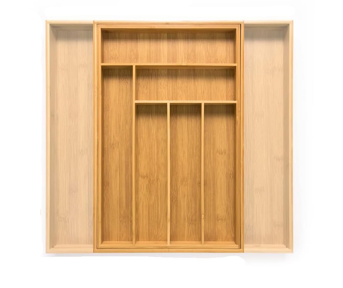 WOOD ONE-PIECE – Adjustable, eco-friendly drawer organizer