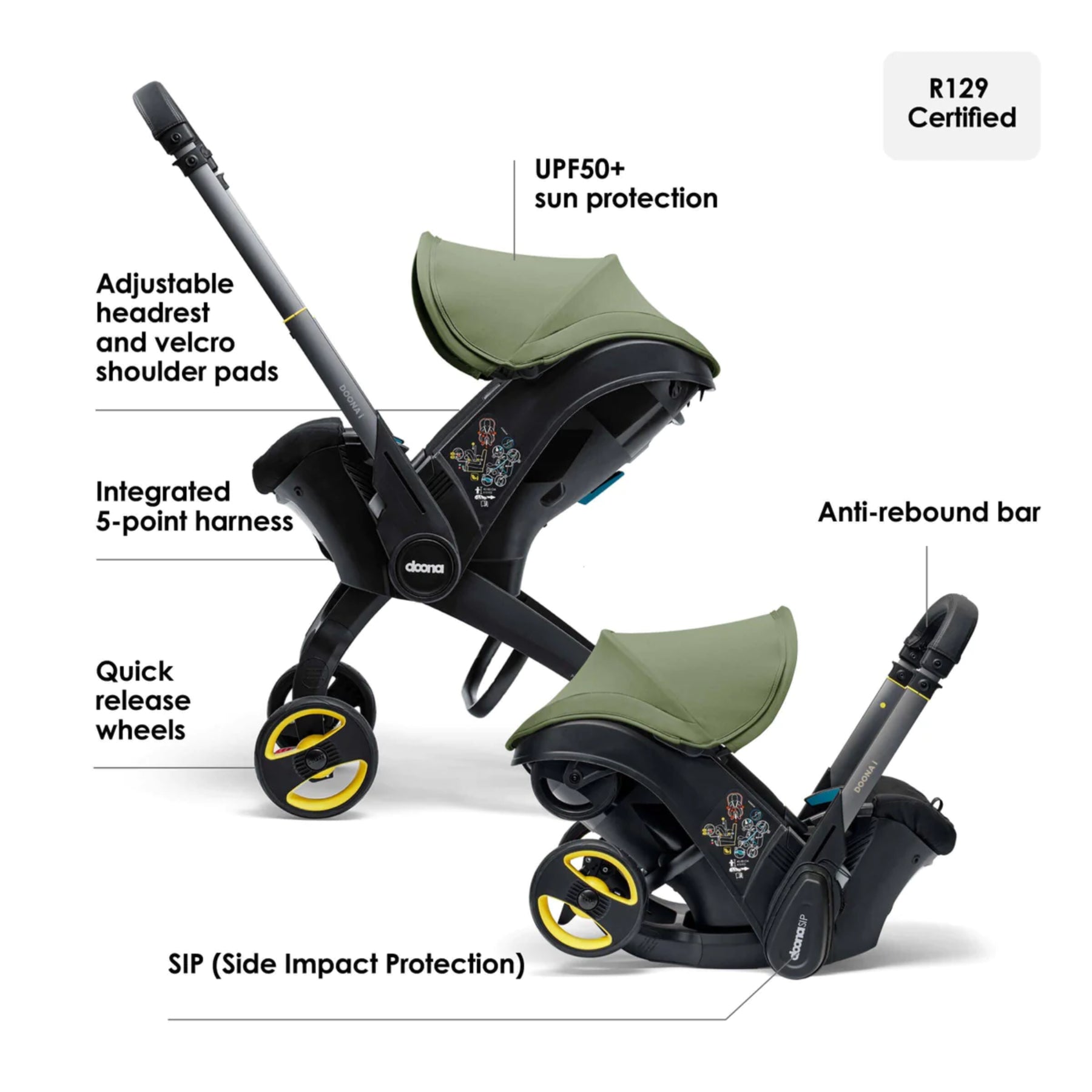 Doona i Car Seat & Stroller - Desert Green