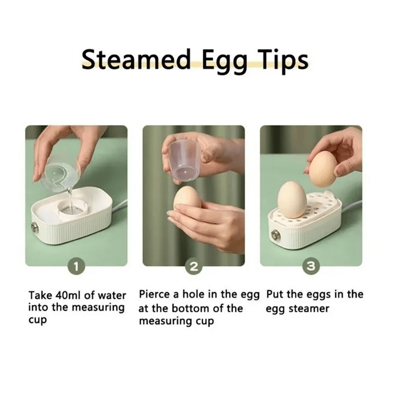 BOILEASY – Electric egg cooker and poacher with three adjustable heat settings