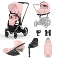 Cybex e-Priam Travel System - Peach Pink (2023)