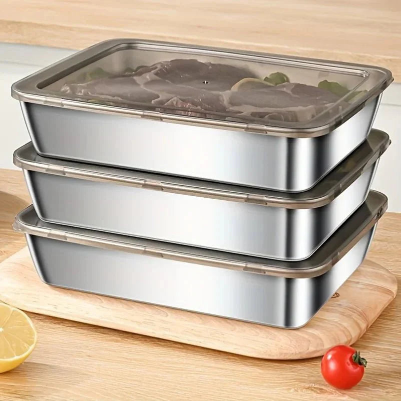 STEELFRESH – stainless steel lunchbox with seal for freshness & taste
