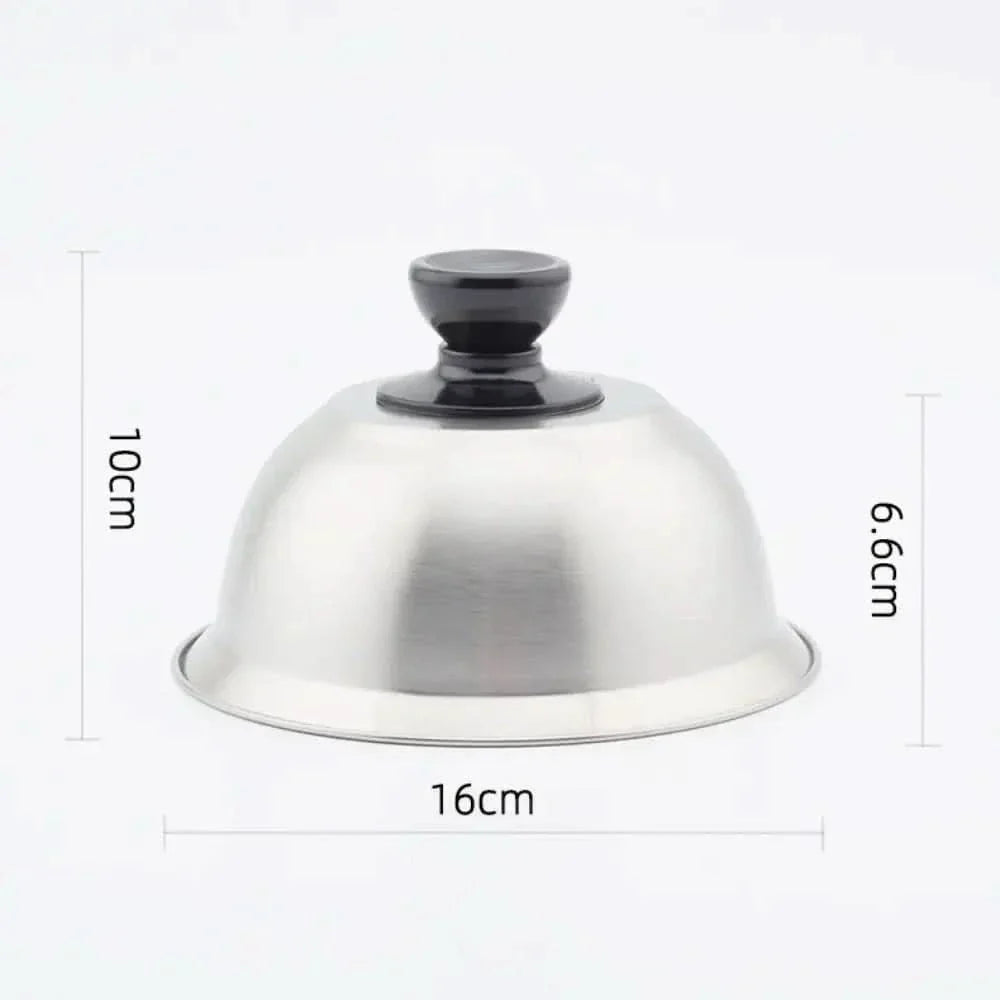 PanShield – stainless steel lid for even cooking & melting