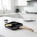 Culinara 4-Hole Non-Stick Pan | Multipurpose Pan for Eggs & Pancakes | Durable Aluminum | Easy to Clean