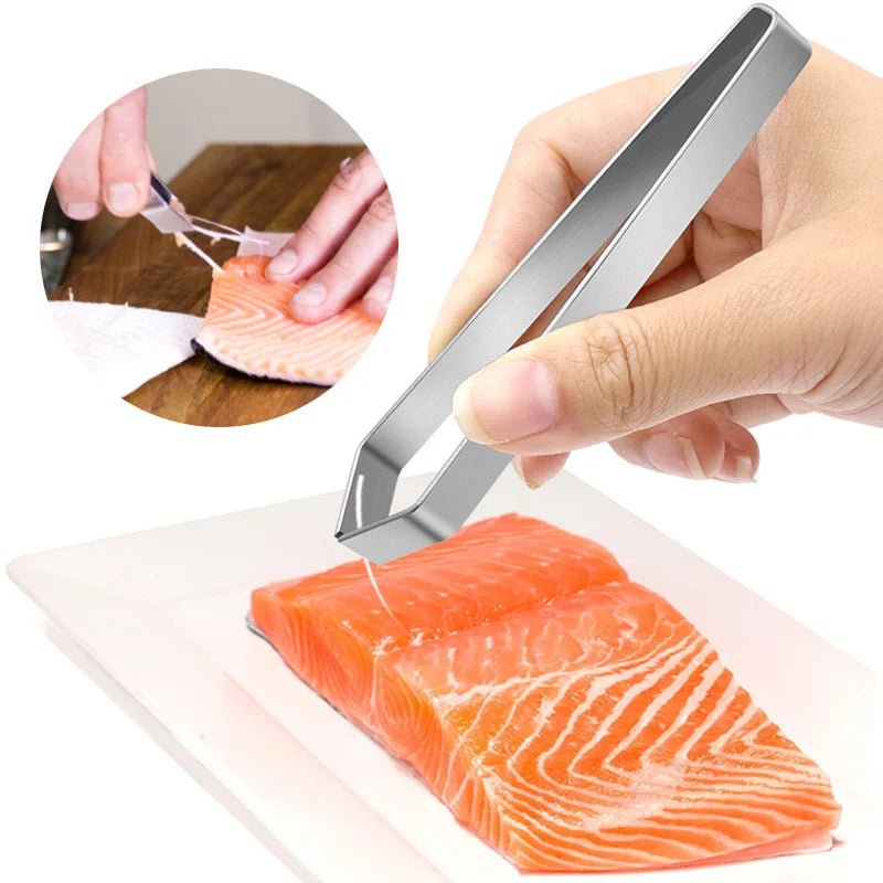 FISHBONEGRIP – Stainless Steel Fishbone Tweezers for Quick Deboning