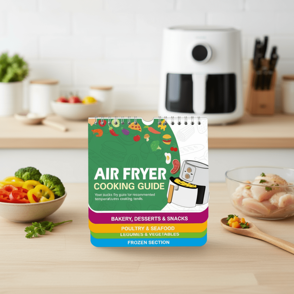 SWIFTFRY – Airfryer Cooking Cheat Sheet for Quick Meal Preparation