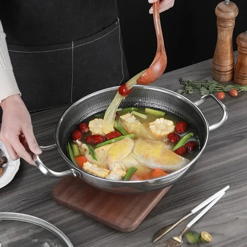 IRONWEAVE – 32cm stainless steel non-stick honeycomb pan for all cooktops