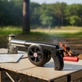 BBQWind Fan - Portable hand crank barbecue fan for easy outdoor firing up