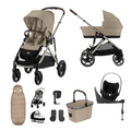 Cybex Gazelle S Pushchair & Cloud T Luxury Bundle  - Almond Beige | Taupe