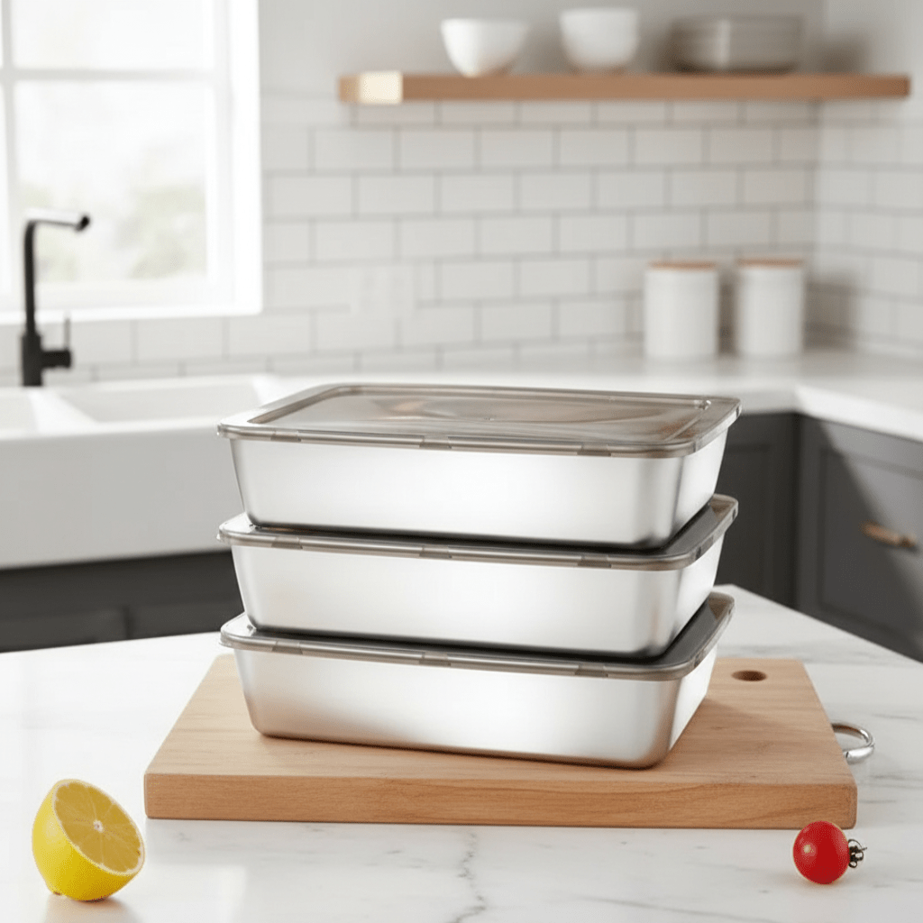 STEELFRESH – stainless steel lunchbox with seal for freshness & taste