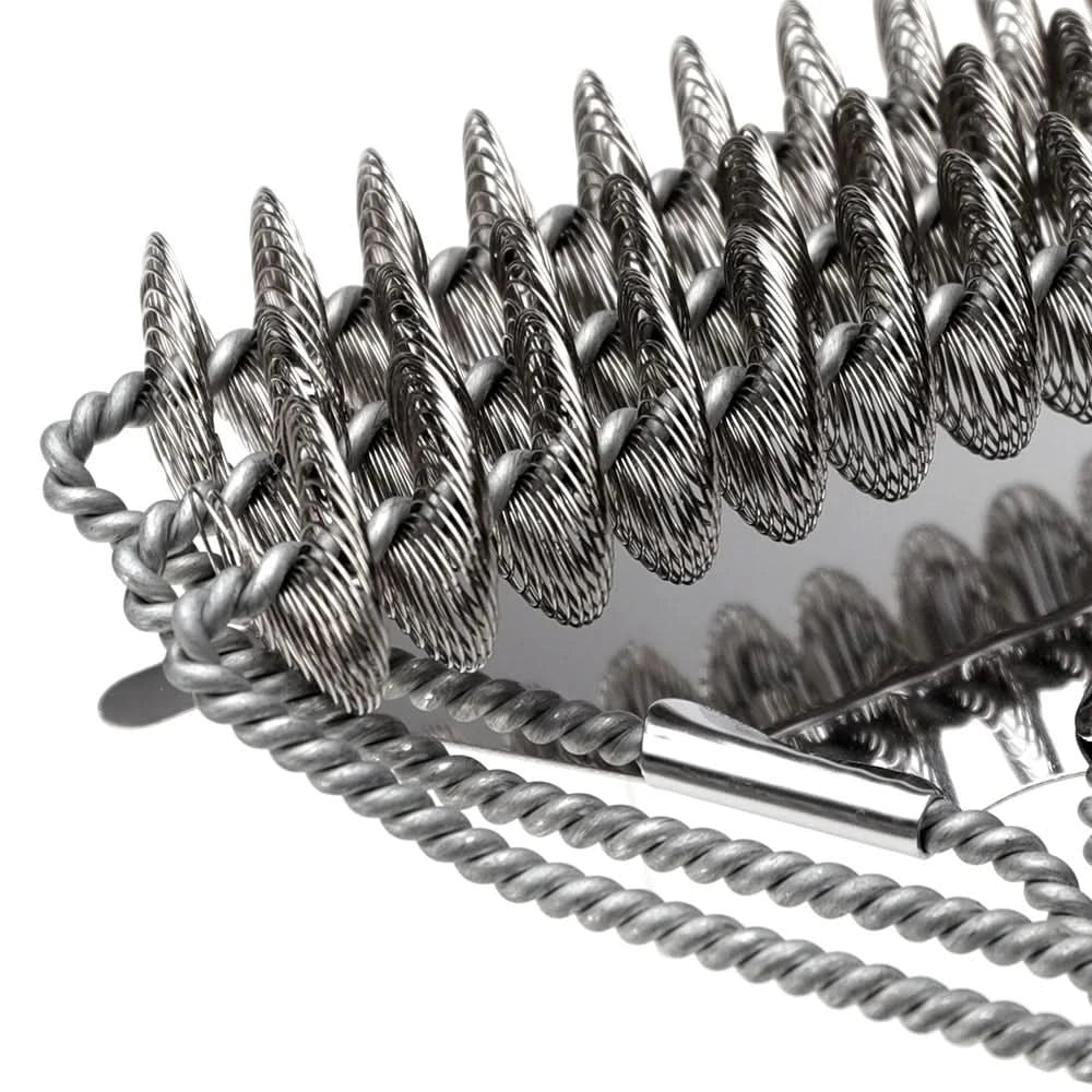 GrillMaster bristle-free BBQ brush - Safe stainless steel barbecue cleaner
