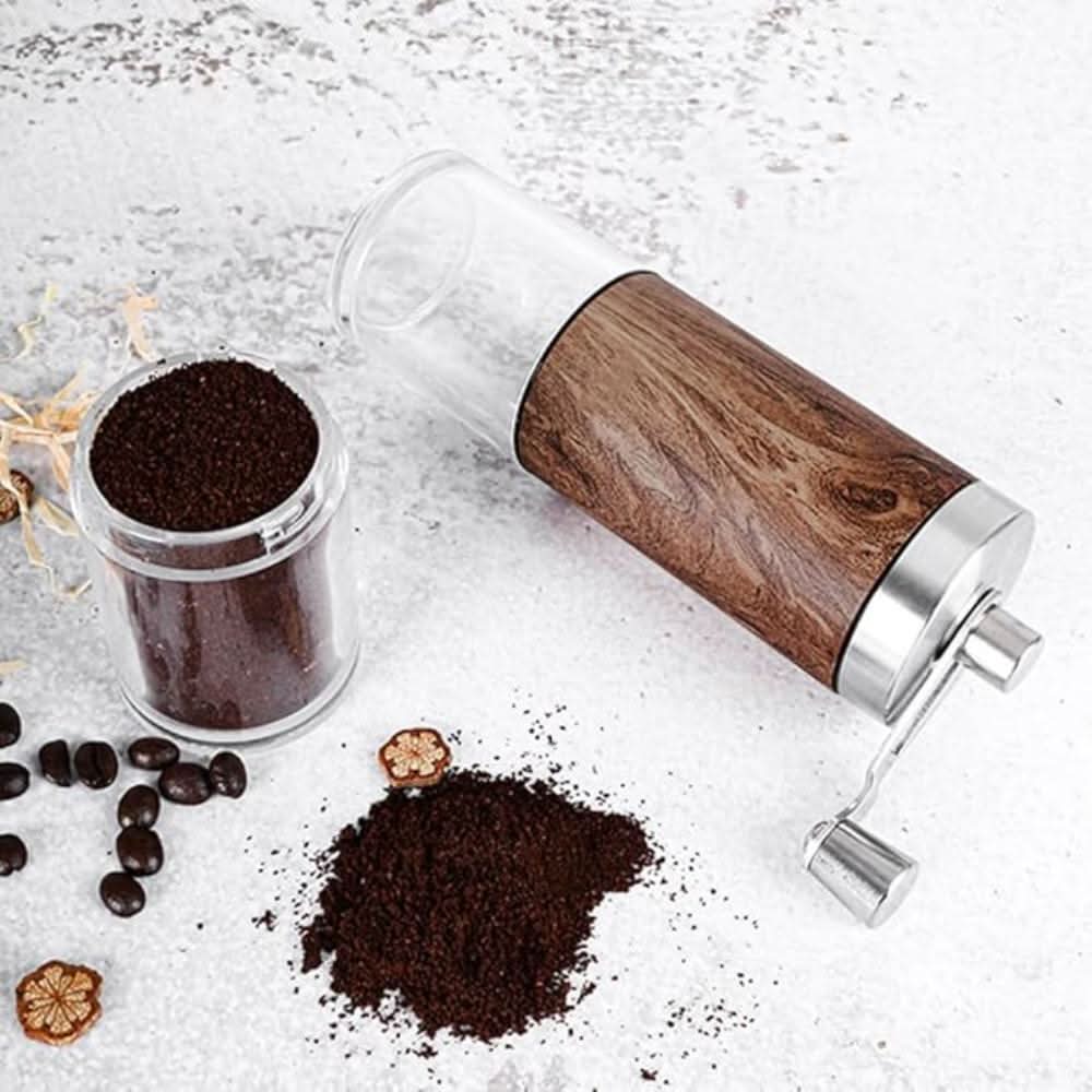 GrindMate – Portable Wooden Coffee Grinder for Coffee and Spices
