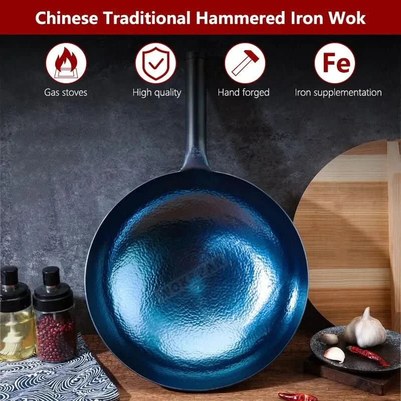 WokCraft – Traditional Iron Wok, Uncoated & Durable