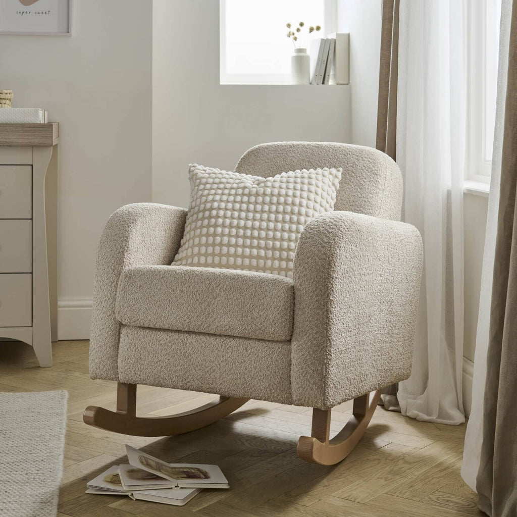 Etta Boucle Nursing Chair | Boucle Mushroom