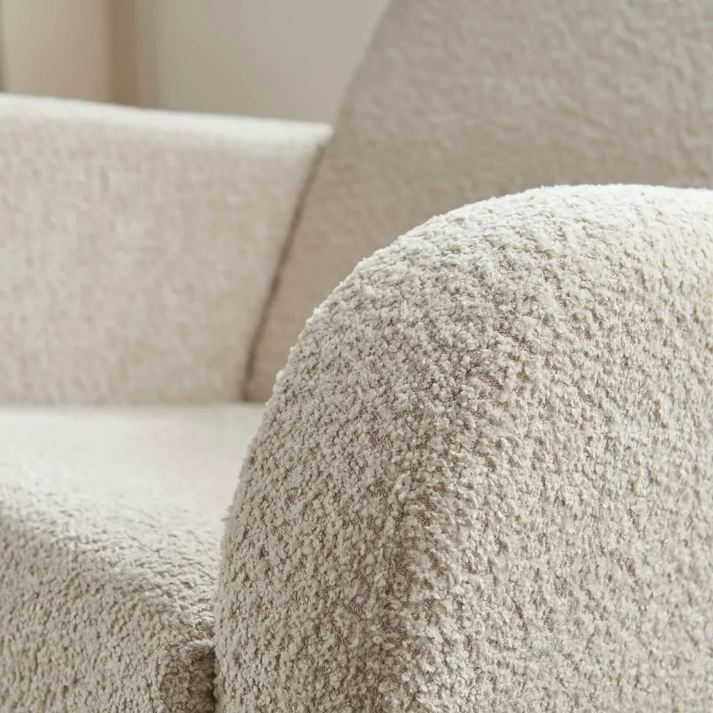 Etta Boucle Nursing Chair | Boucle Mushroom