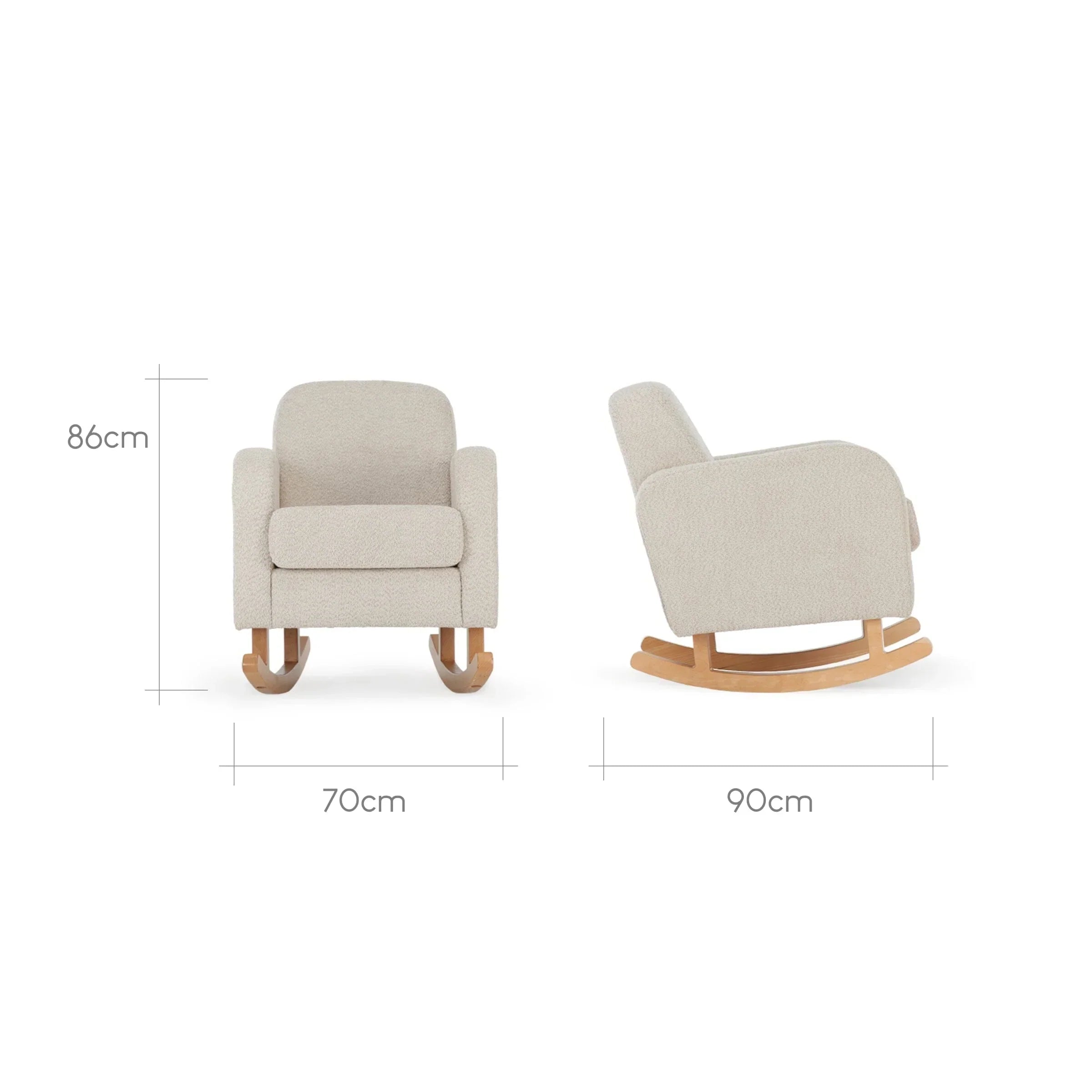 Etta Boucle Nursing Chair | Boucle Mushroom