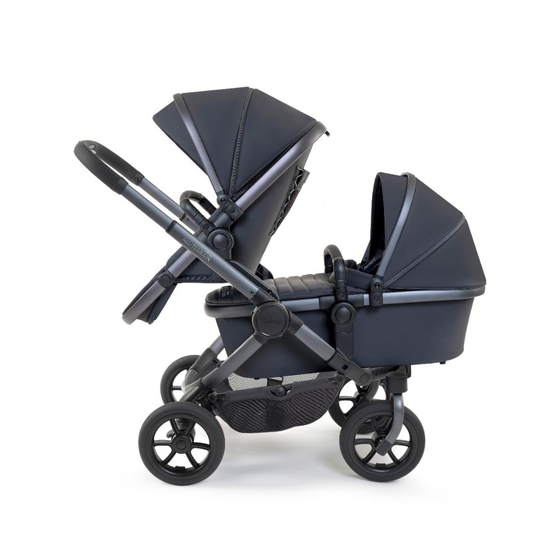 iCandy Peach 7 All Terrain Twin Pushchair Bundle | Storm