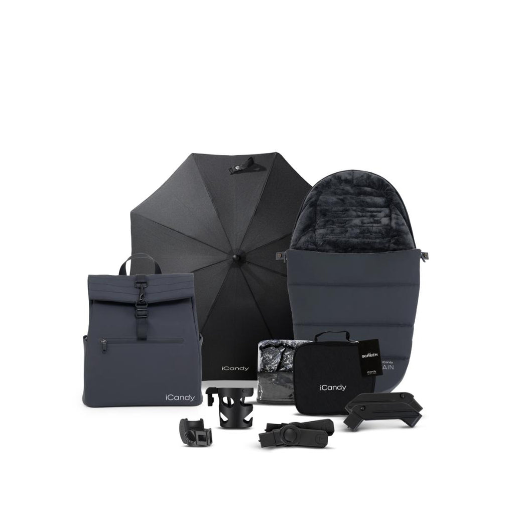 iCandy Peach 7 All Terrain Pushchair & Maxi-Cosi Pebble 360 Pro2 Bundle | Storm