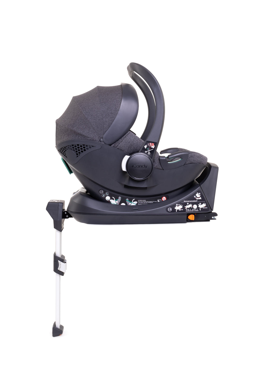 iCandy Orange 4 Pushchair Travel System | Fossil on Black