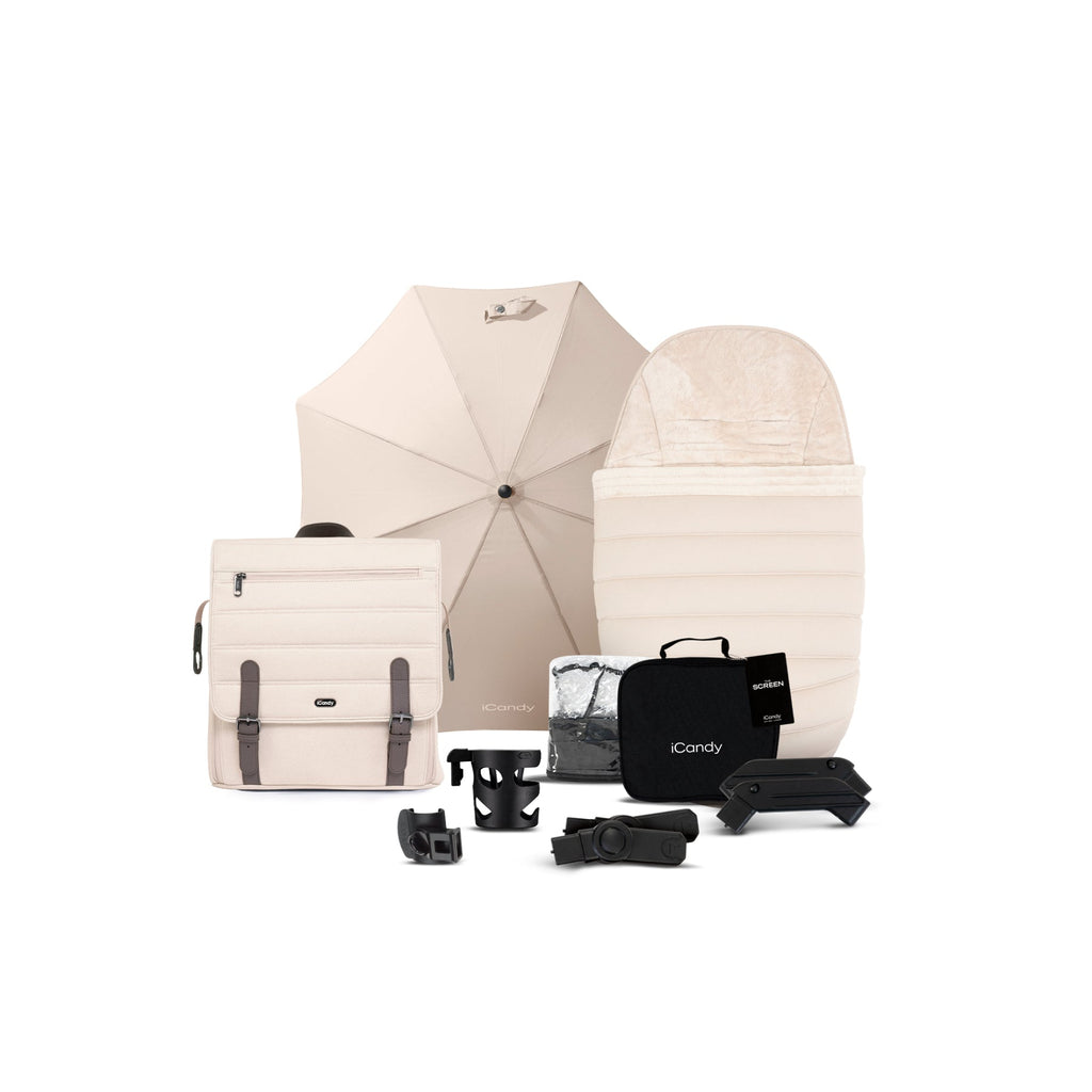iCandy Peach 7 Complete Car Seat Bundle - Biscotti / Black Cocoon
