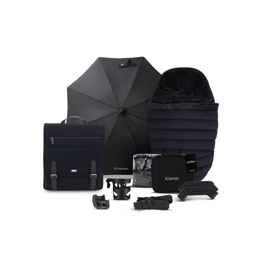 iCandy Peach 7 Complete Car Seat Bundle - Black Edition / Black Cocoon