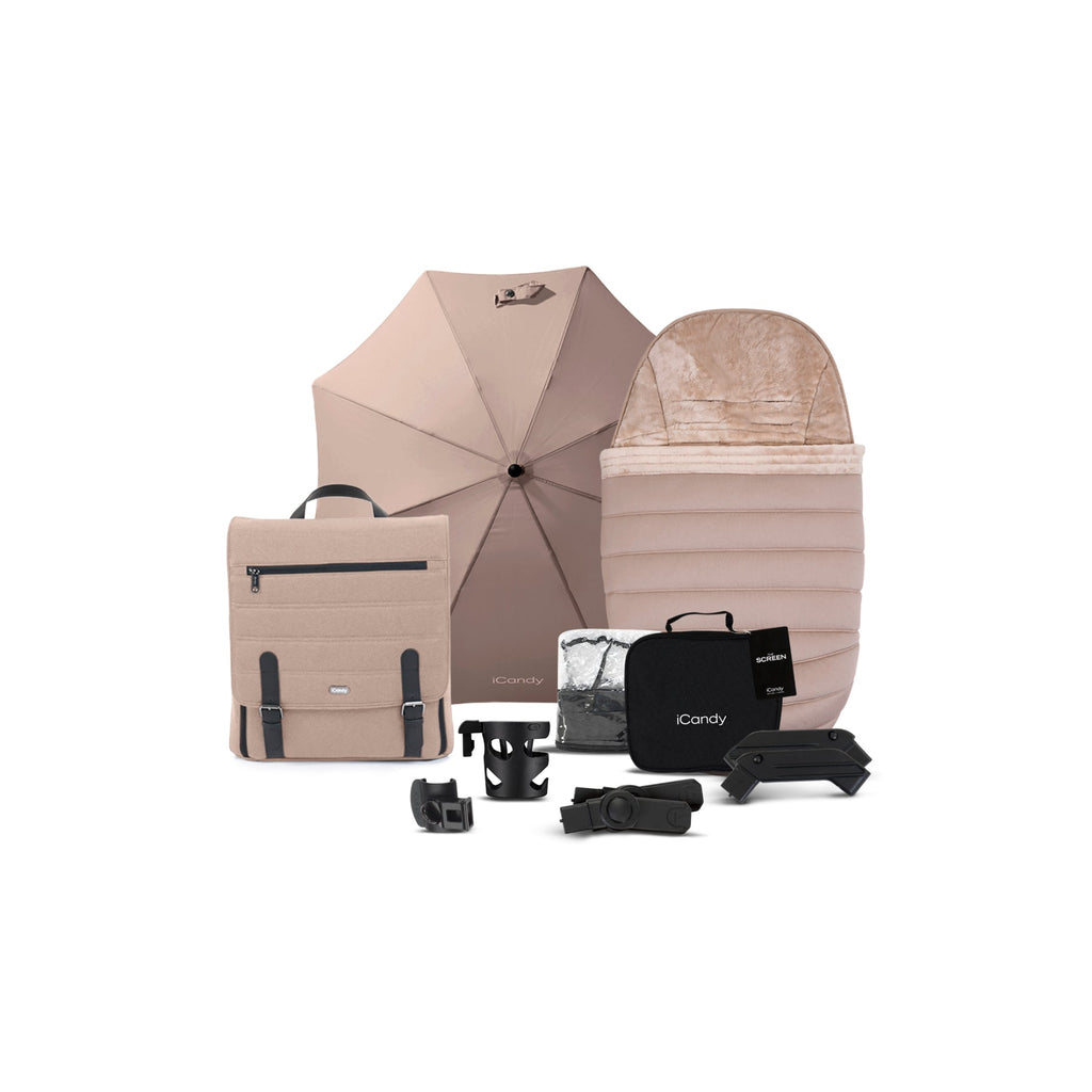 iCandy Peach 7 Complete Car Seat Bundle - Cookie / Latte Cocoon
