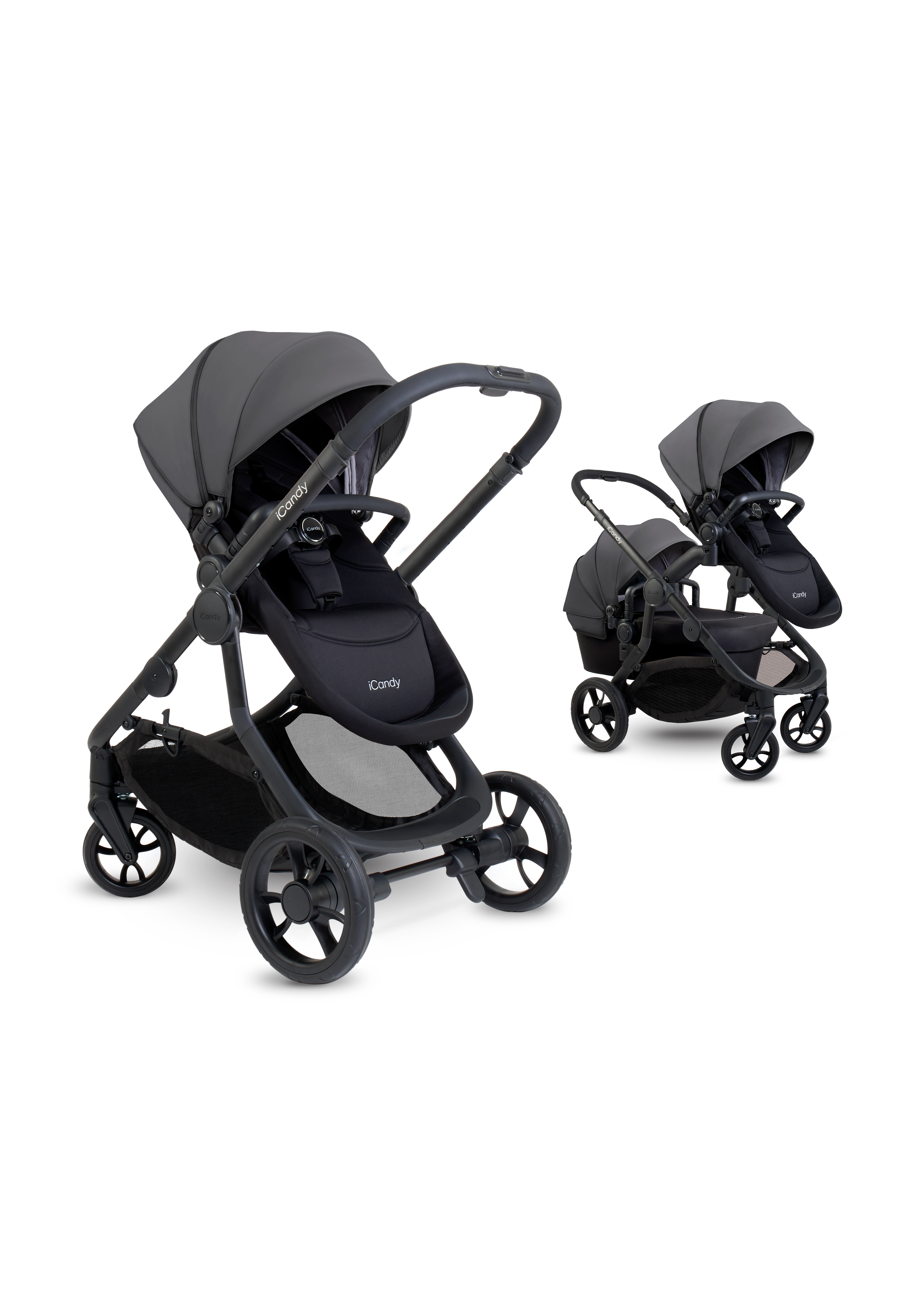 iCandy Orange 4 Pushchair Bundle | Fossil on Black