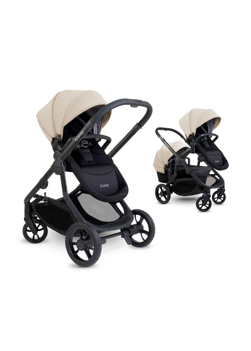 iCandy Orange 4 Pushchair Bundle | Latte on Black