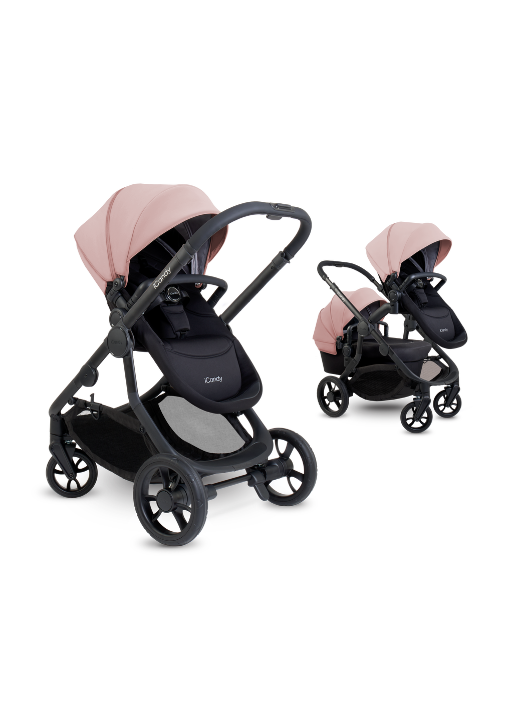 iCandy Orange 4 Pushchair & Cybex Cloud T Bundle | Rose on Black