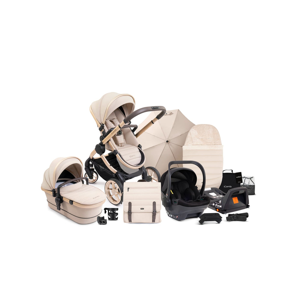 iCandy Peach 7 Complete Car Seat Bundle - Biscotti / Black Cocoon