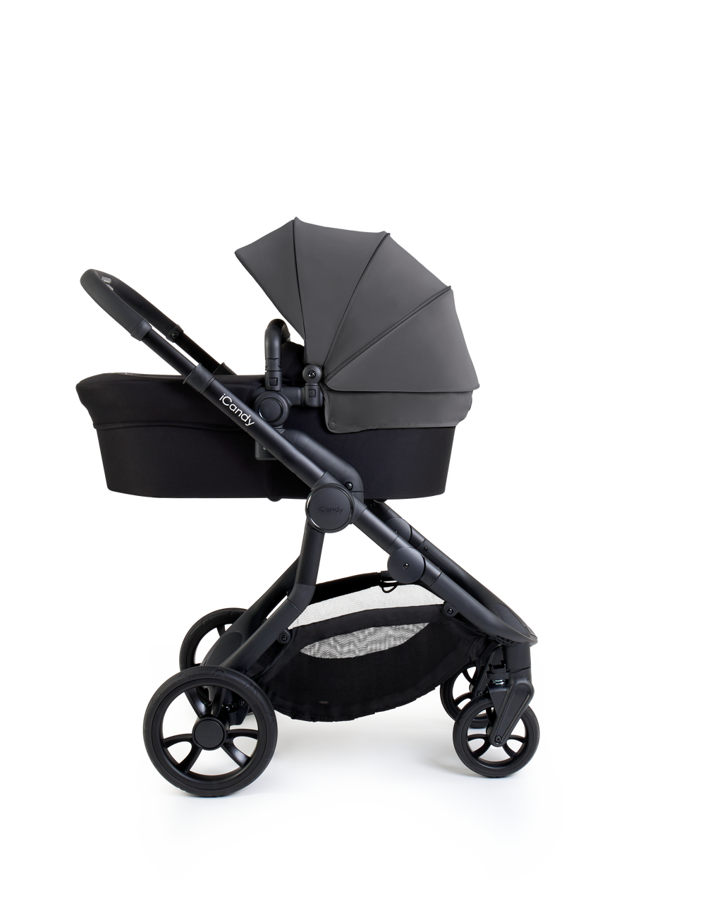 iCandy Orange 4 Pushchair & Cybex Cloud T Bundle | Fossil on Black