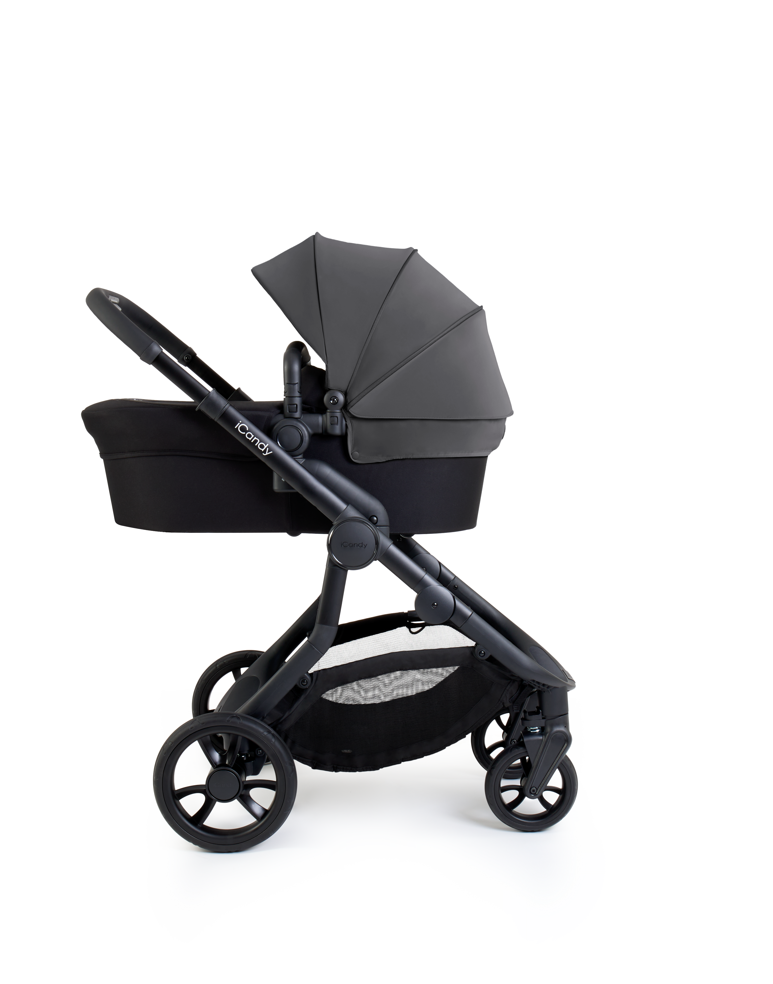 iCandy Orange 4 Pushchair & Cybex Cloud T Bundle | Fossil on Black
