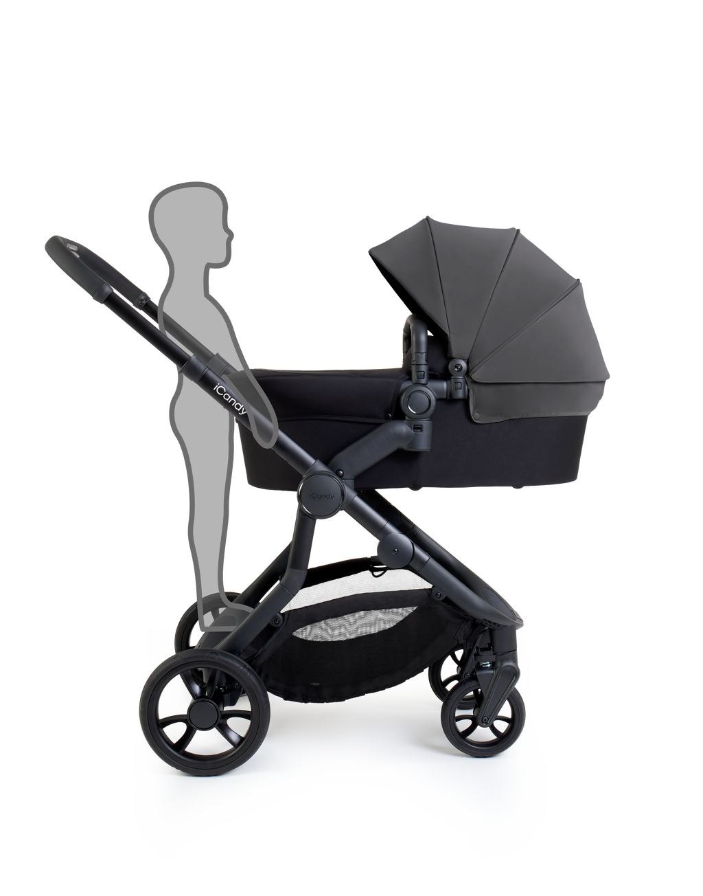 iCandy Orange 4 Pushchair & Maxi Cosi Pebble 360 Pro2 Bundle | Fossil on Black