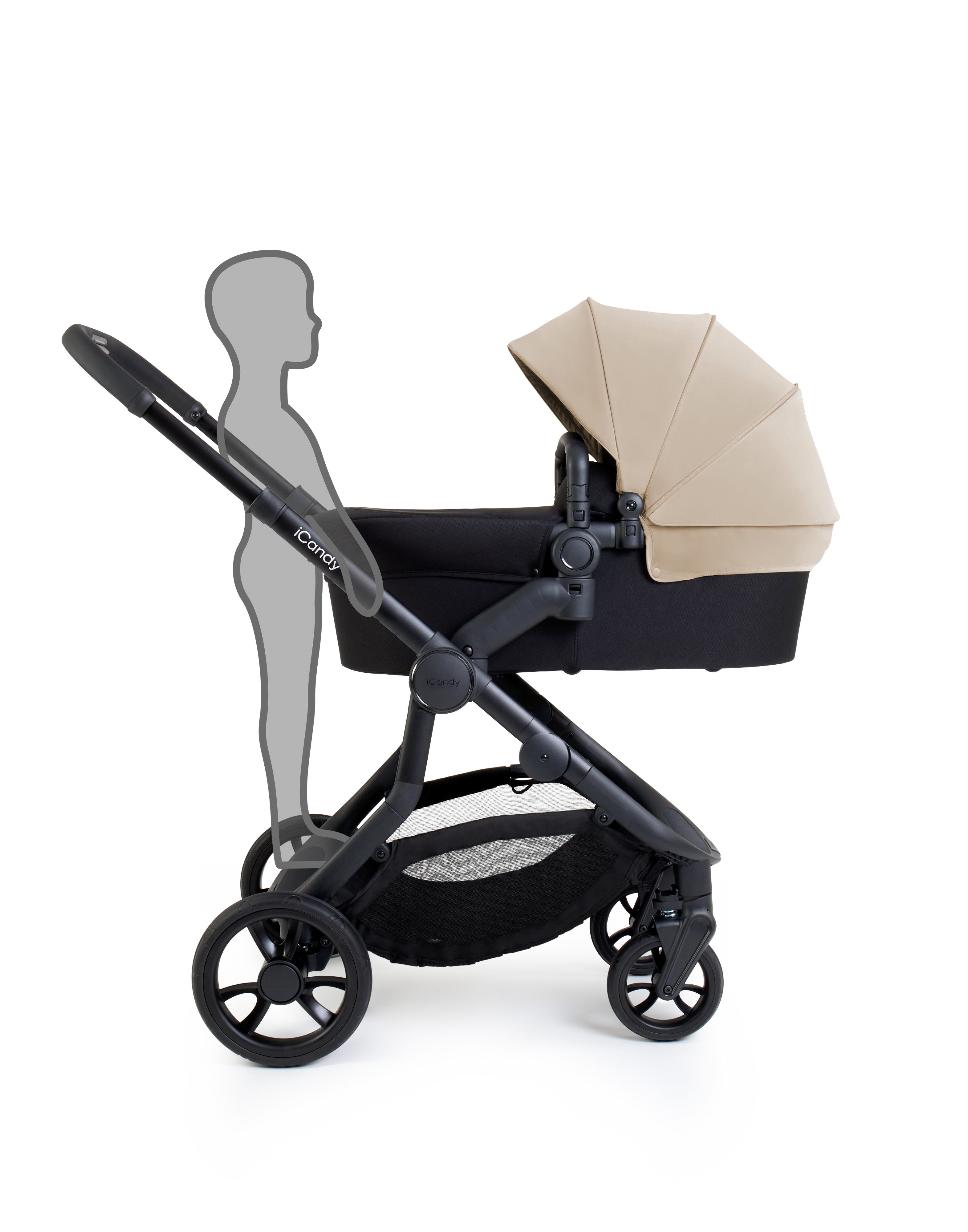 iCandy Orange 4 Pushchair Bundle | Latte on Black