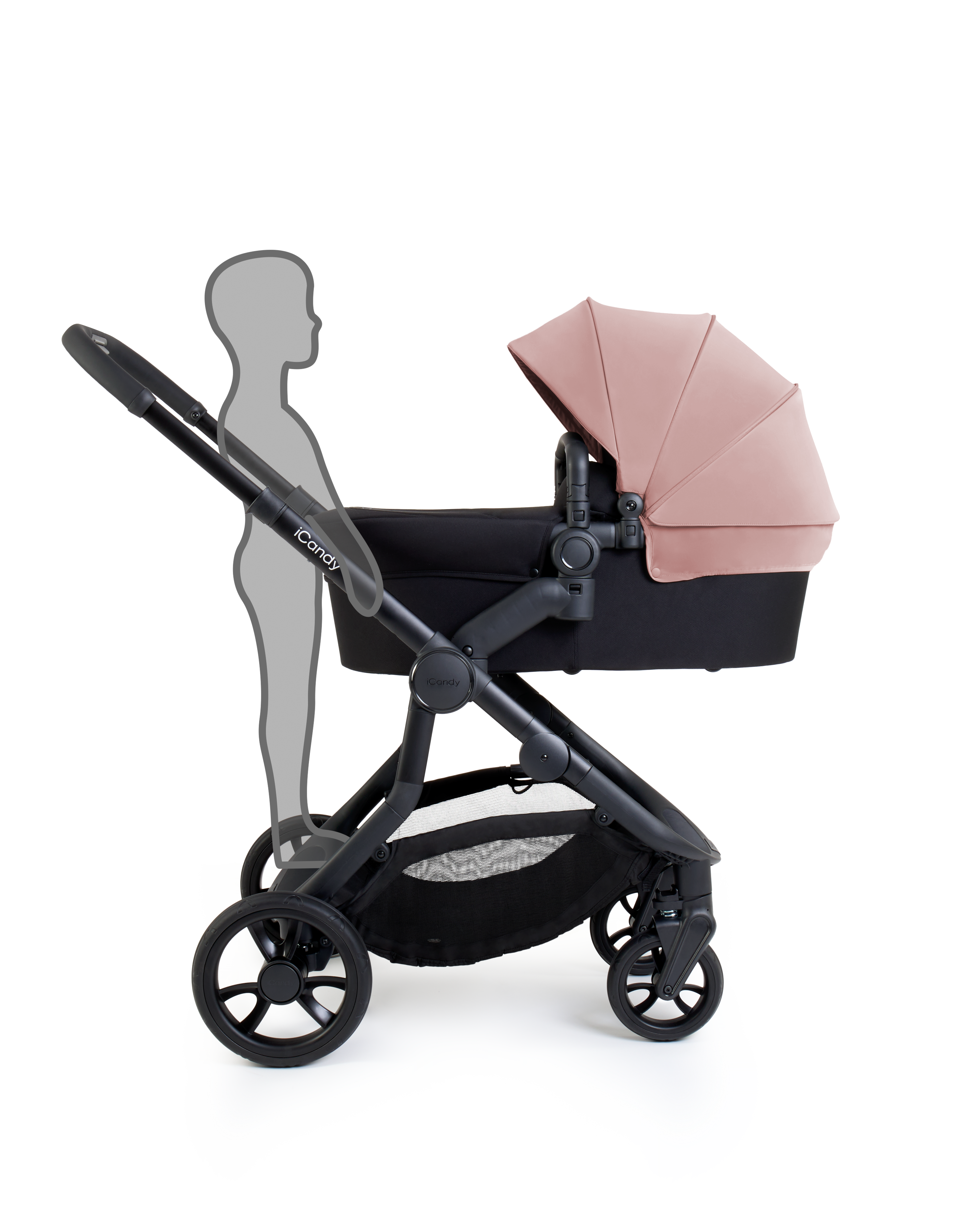 iCandy Orange 4 Pushchair Bundle | Rose on Black