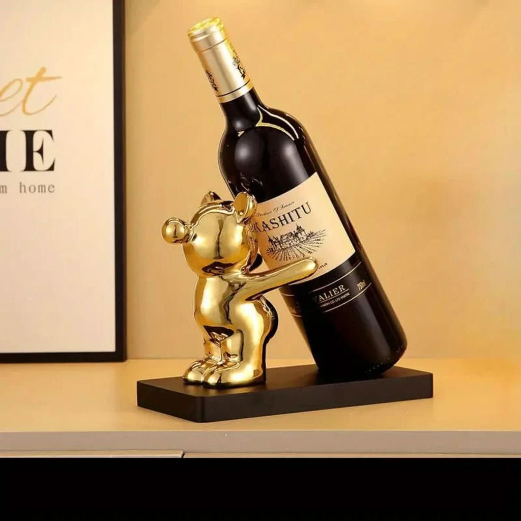 BEARWINE Rack - Playful ceramic wine rack in bear design for stylish bottle storage