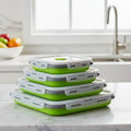 MICROSAFE – Foldable Silicone Meal Prep Containers, Microwave Safe & Space-Saving