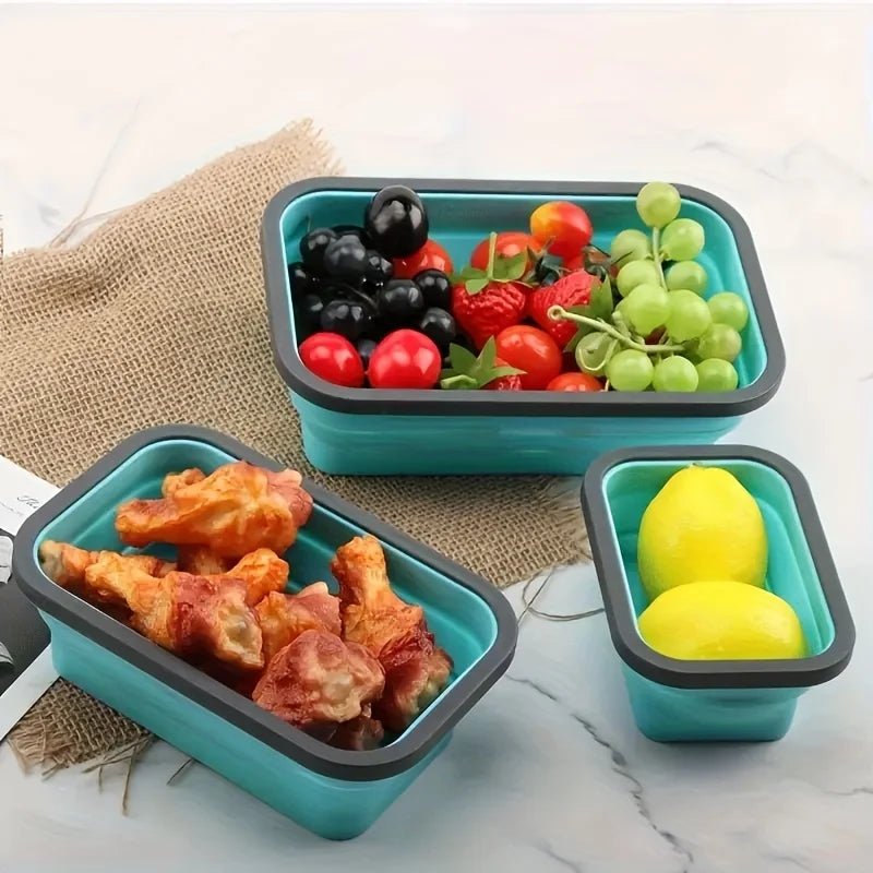 MICROSAFE – Foldable Silicone Meal Prep Containers, Microwave Safe & Space-Saving