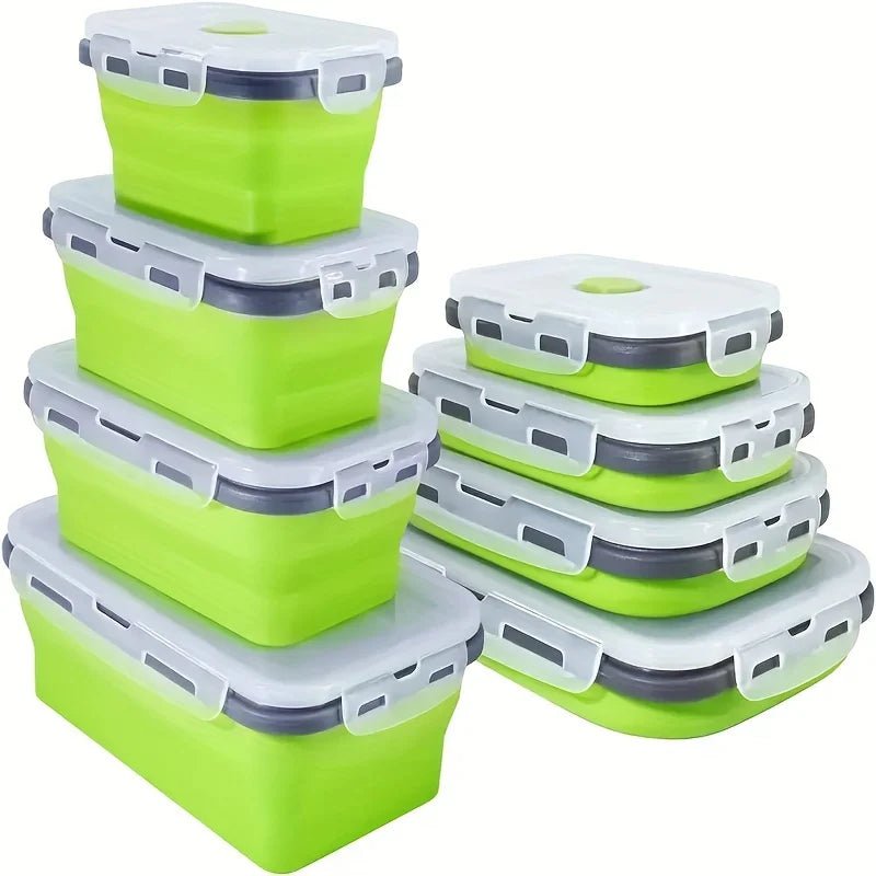 MICROSAFE – Foldable Silicone Meal Prep Containers, Microwave Safe & Space-Saving