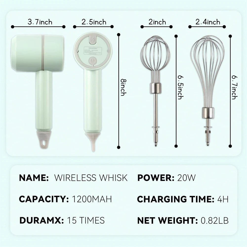 PURE MIX – Wireless Mini Hand Mixer for Easy Everyday Baking