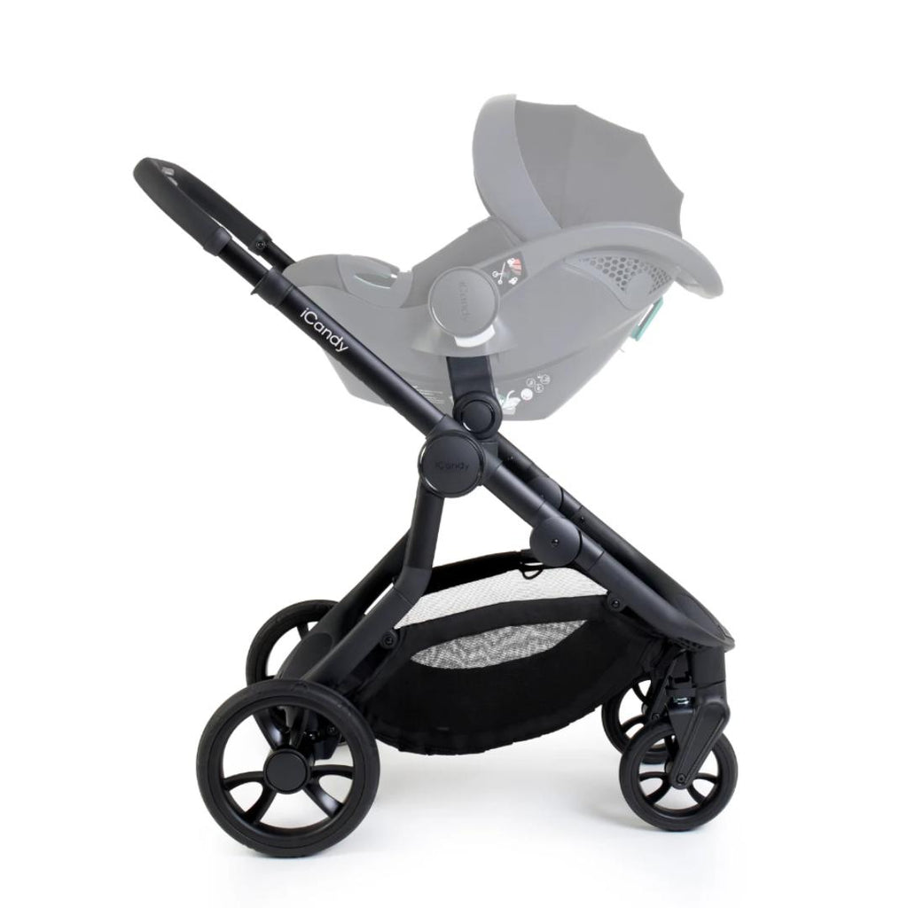 iCandy Orange 4 Pushchair & Cybex Cloud T Bundle | Black Edition