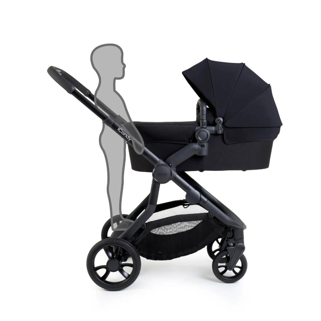 iCandy Orange 4 Pushchair & Cybex Cloud T Bundle | Black Edition