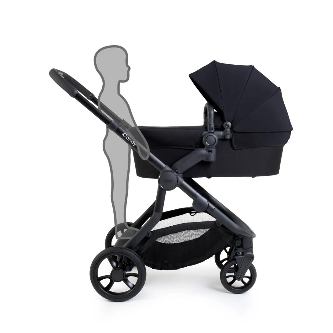 iCandy Orange 4 Pushchair & Cybex Cloud T Bundle | Black Edition