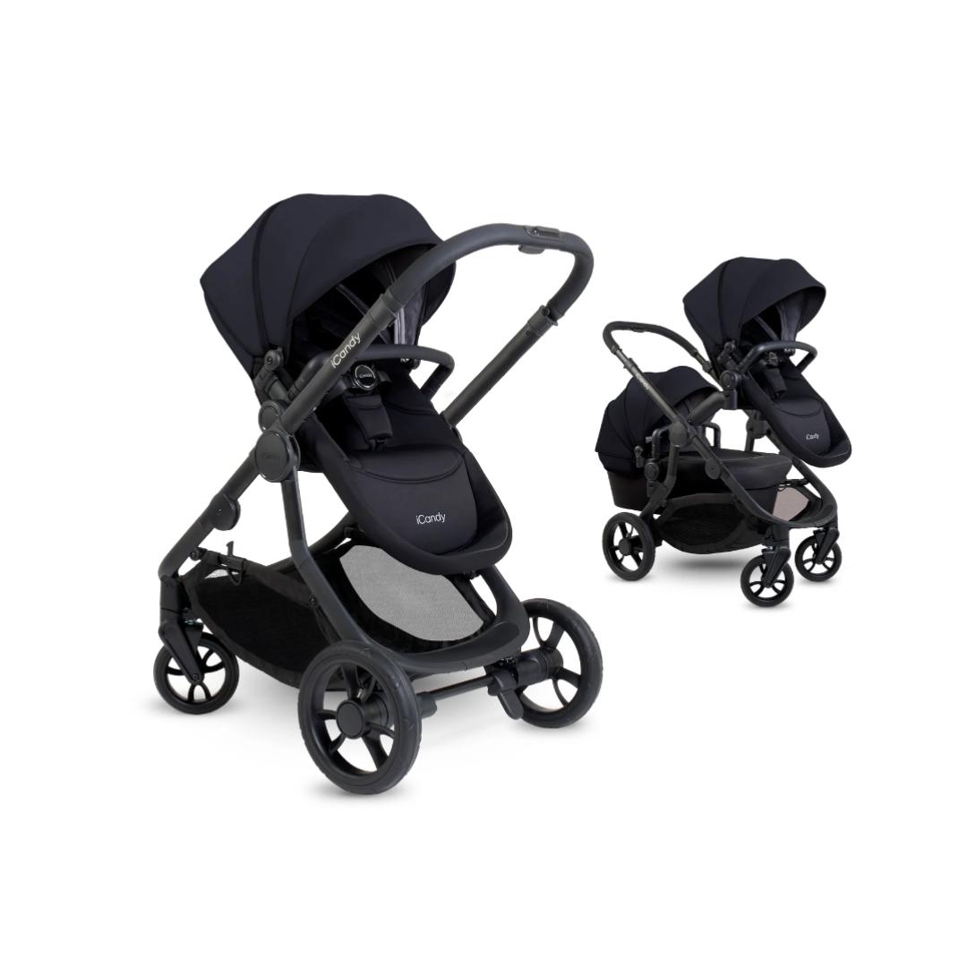 iCandy Orange 4 Pushchair & Maxi Cosi Pebble 360 Pro2 Bundle | Black Edition