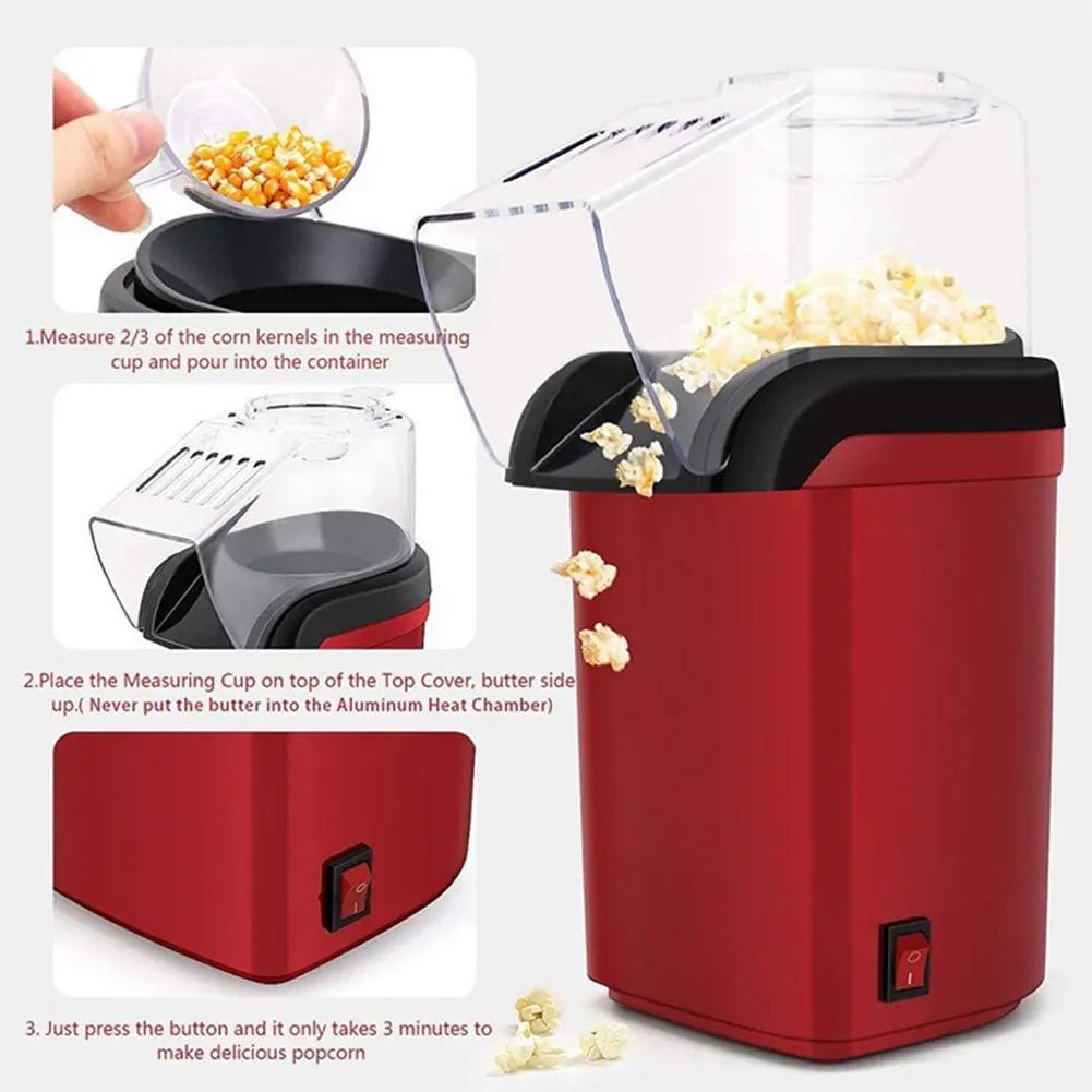 POPJOY AIR – Mini electric popcorn machine for quick, healthy snacks